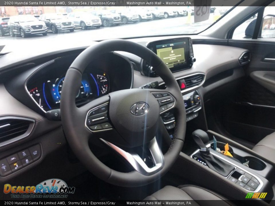 2020 Hyundai Santa Fe Limited AWD Stormy Sea / Espresso/Gray Photo #4