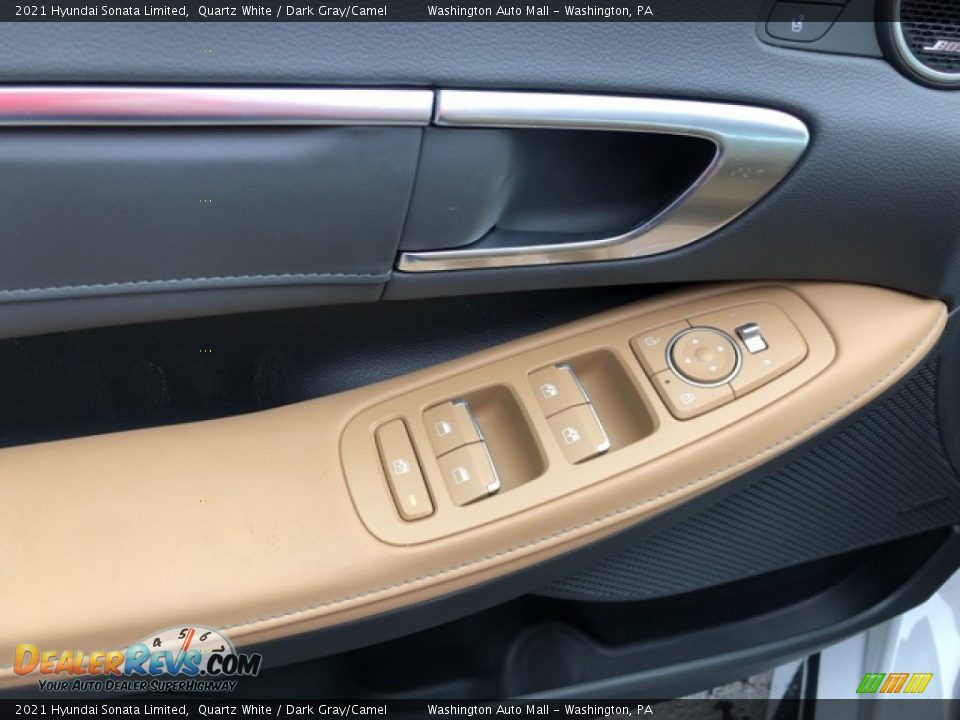 2021 Hyundai Sonata Limited Quartz White / Dark Gray/Camel Photo #9