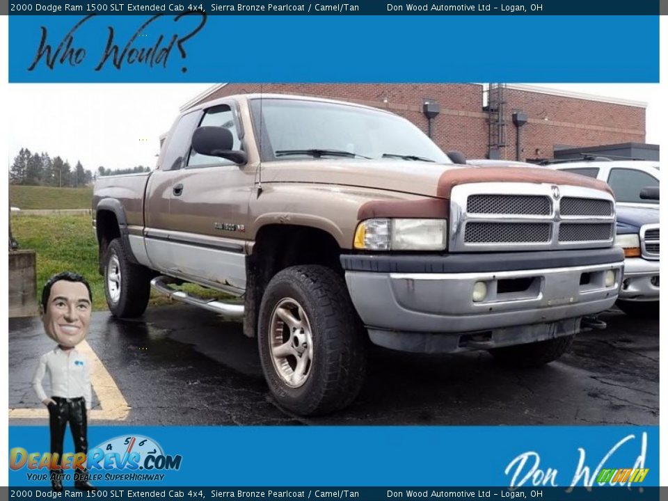 2000 Dodge Ram 1500 SLT Extended Cab 4x4 Sierra Bronze Pearlcoat / Camel/Tan Photo #1