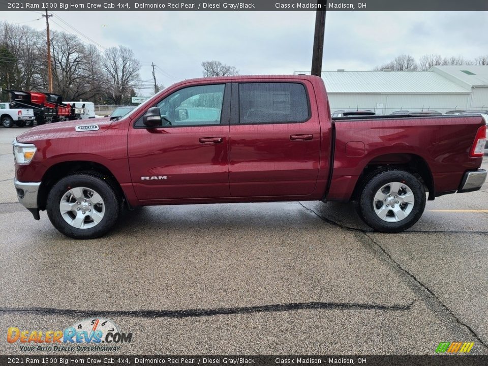2021 Ram 1500 Big Horn Crew Cab 4x4 Delmonico Red Pearl / Diesel Gray/Black Photo #8