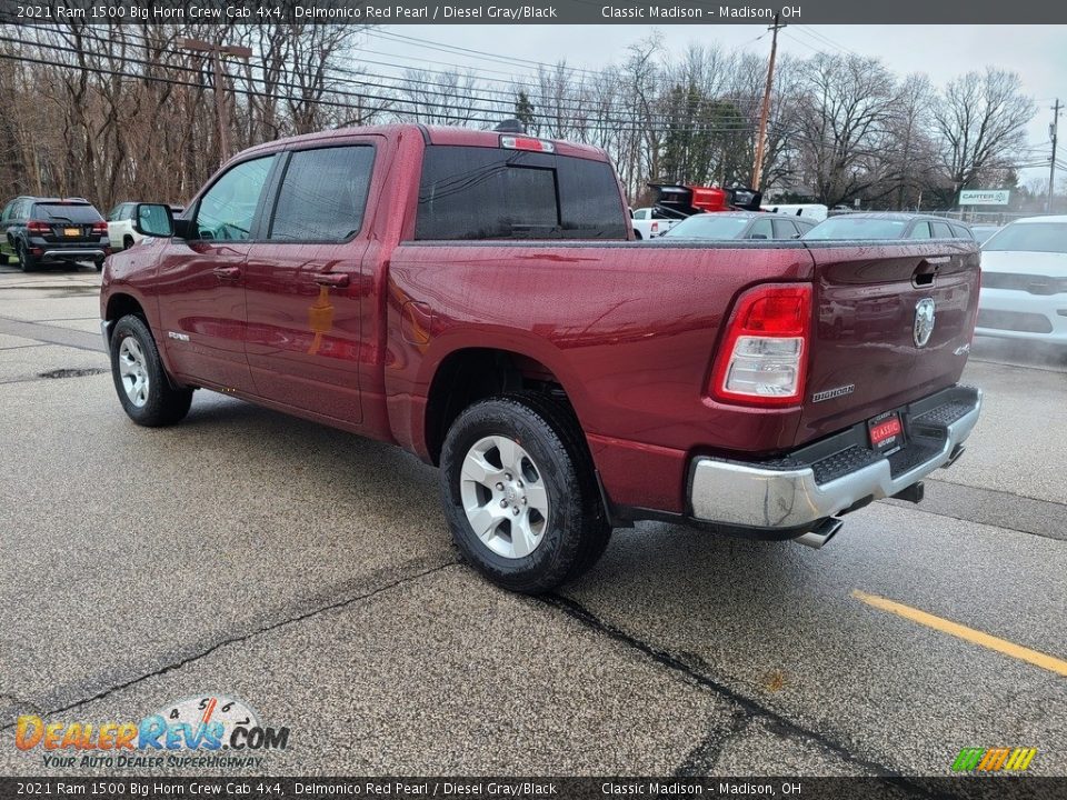 2021 Ram 1500 Big Horn Crew Cab 4x4 Delmonico Red Pearl / Diesel Gray/Black Photo #9