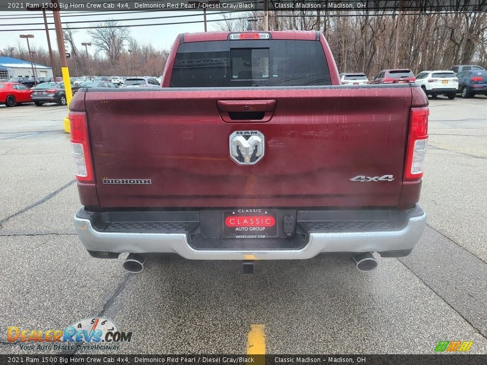 2021 Ram 1500 Big Horn Crew Cab 4x4 Delmonico Red Pearl / Diesel Gray/Black Photo #10