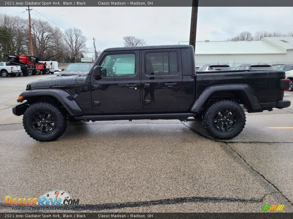 2021 Jeep Gladiator Sport 4x4 Black / Black Photo #8