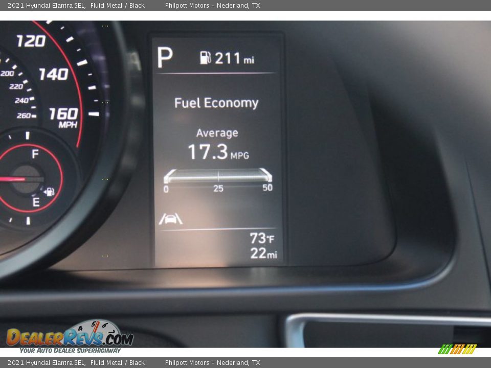 2021 Hyundai Elantra SEL Fluid Metal / Black Photo #14