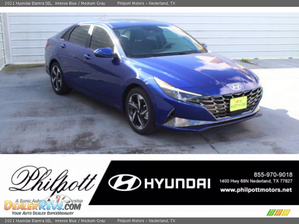 2021 Hyundai Elantra SEL Intense Blue / Medium Gray Photo #1
