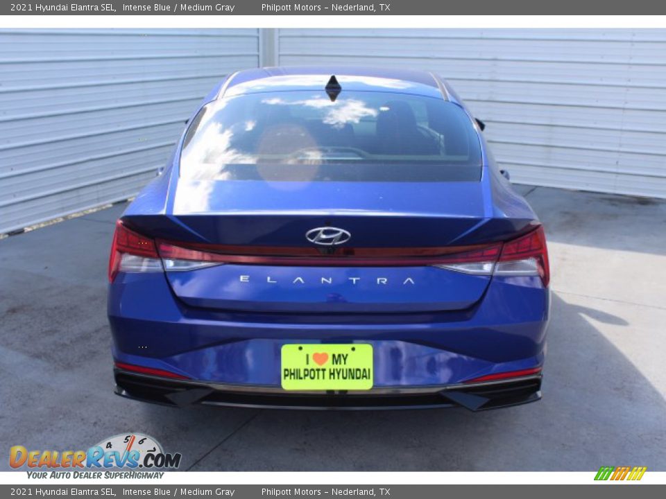 2021 Hyundai Elantra SEL Intense Blue / Medium Gray Photo #7