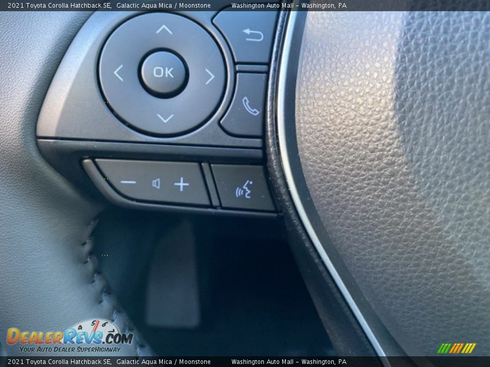 2021 Toyota Corolla Hatchback SE Galactic Aqua Mica / Moonstone Photo #6