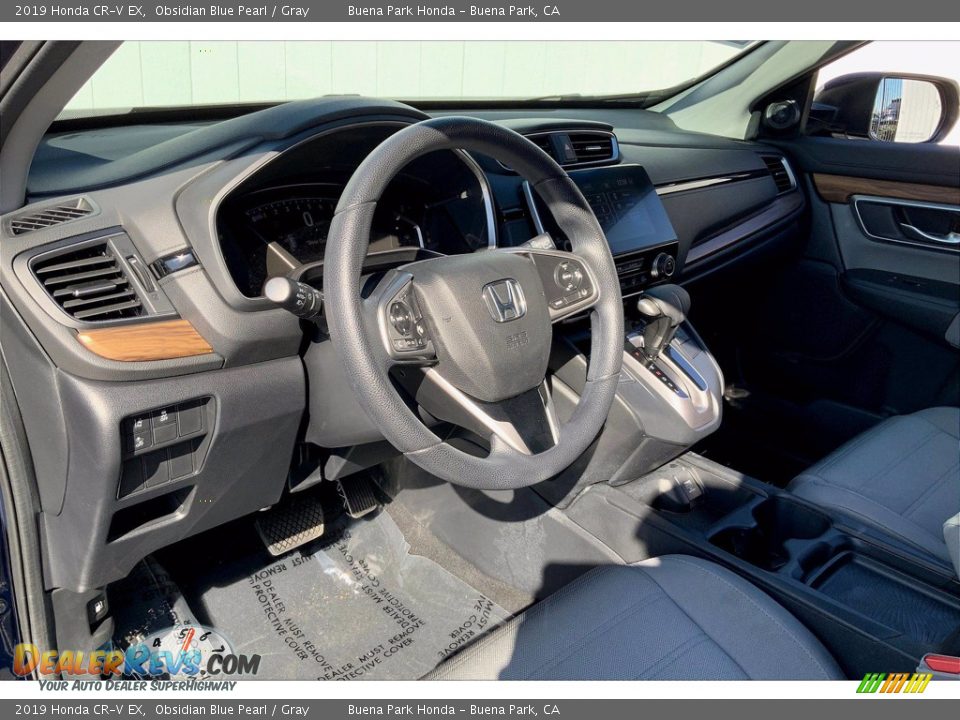 2019 Honda CR-V EX Obsidian Blue Pearl / Gray Photo #16