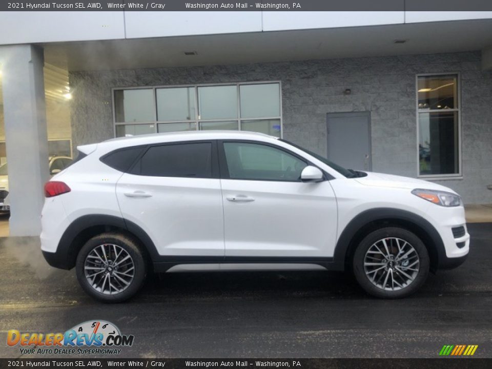 2021 Hyundai Tucson SEL AWD Winter White / Gray Photo #2