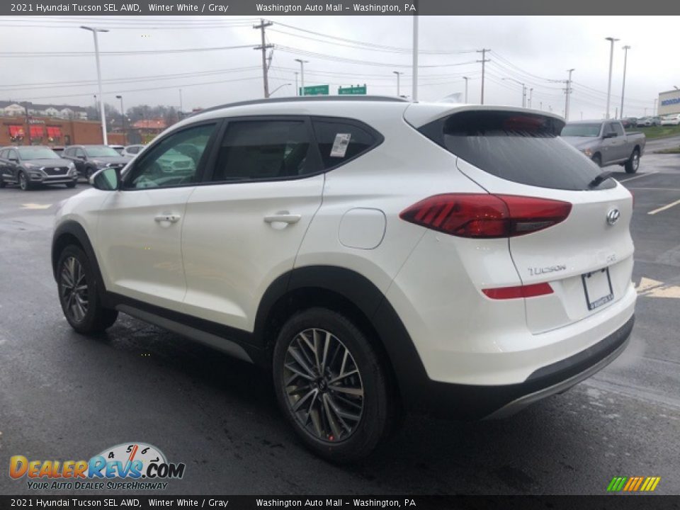 2021 Hyundai Tucson SEL AWD Winter White / Gray Photo #3