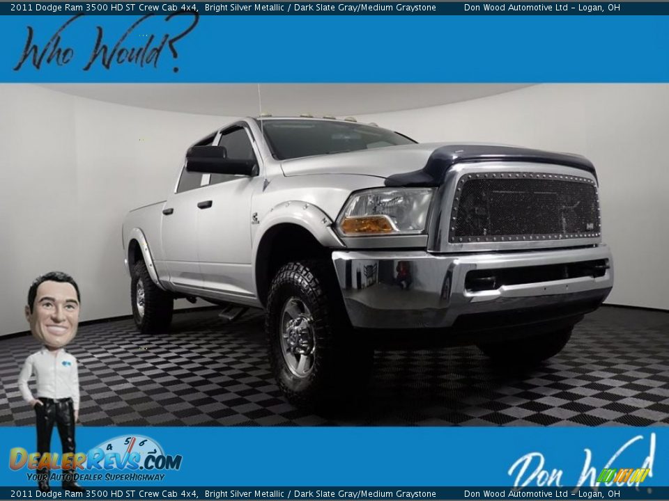 2011 Dodge Ram 3500 HD ST Crew Cab 4x4 Bright Silver Metallic / Dark Slate Gray/Medium Graystone Photo #1