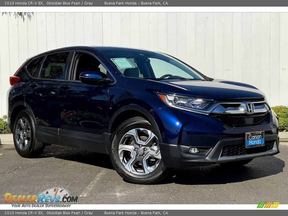 2019 Honda CR-V EX Obsidian Blue Pearl / Gray Photo #36