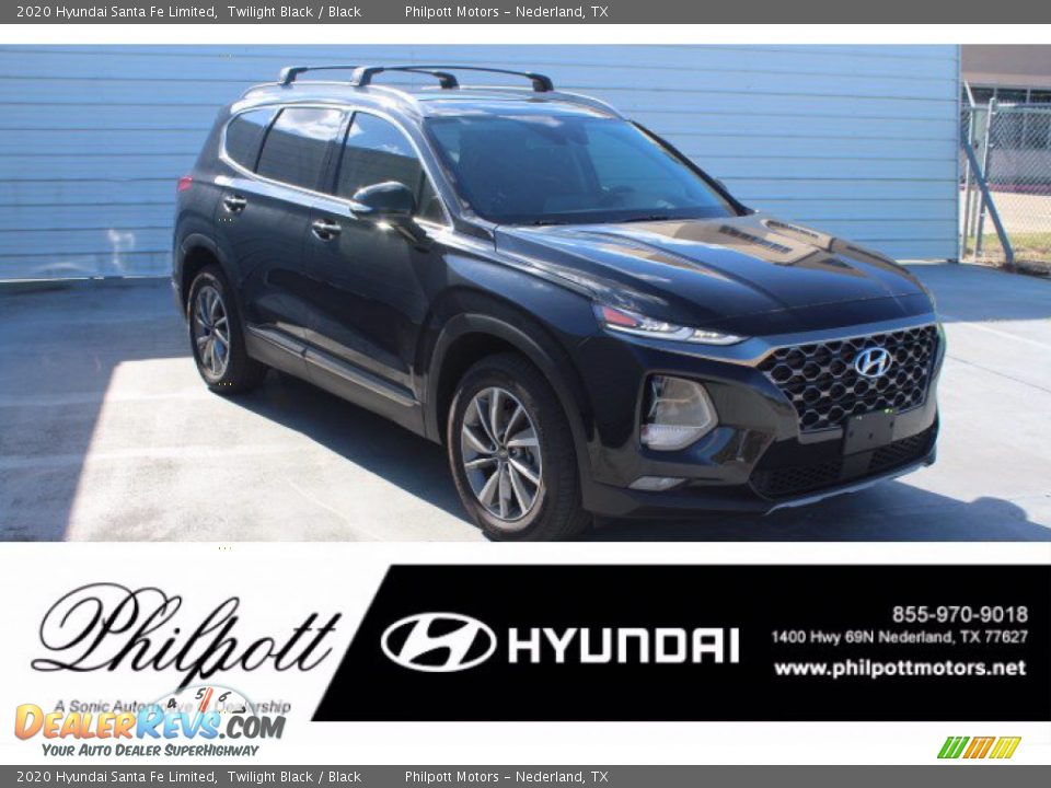 2020 Hyundai Santa Fe Limited Twilight Black / Black Photo #1
