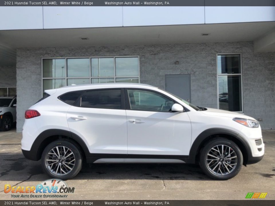 2021 Hyundai Tucson SEL AWD Winter White / Beige Photo #2