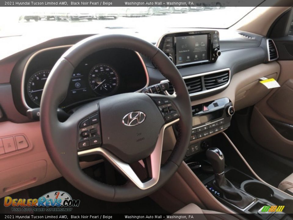 2021 Hyundai Tucson Limited AWD Black Noir Pearl / Beige Photo #4