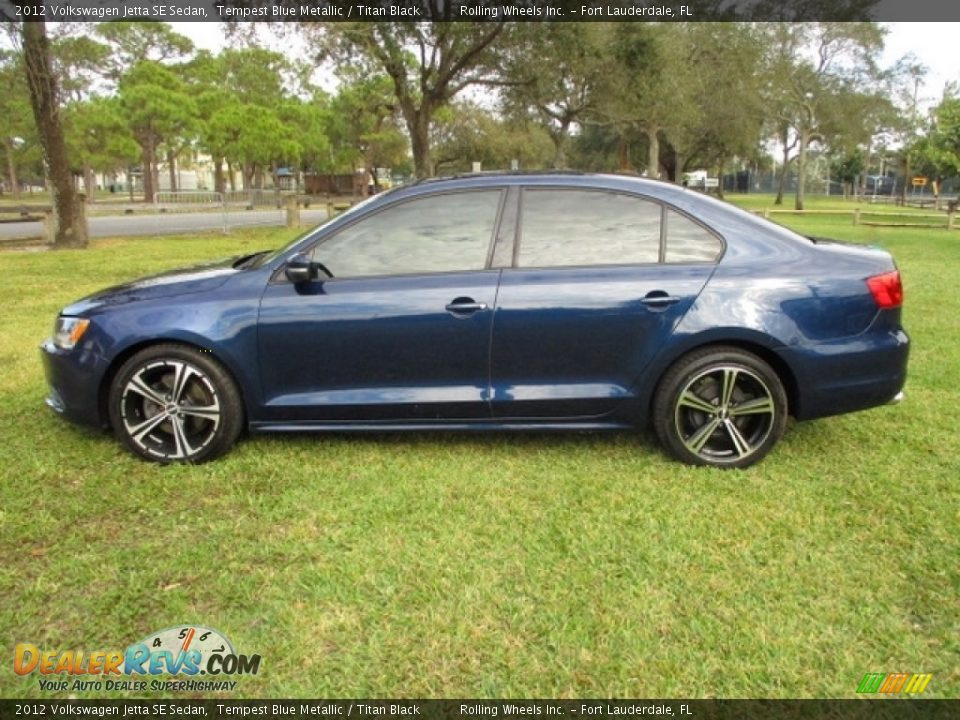 2012 Volkswagen Jetta SE Sedan Tempest Blue Metallic / Titan Black Photo #3