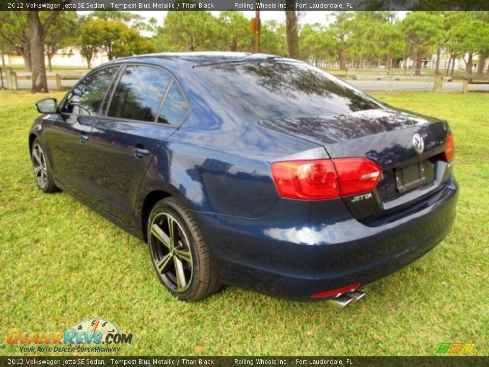 2012 Volkswagen Jetta SE Sedan Tempest Blue Metallic / Titan Black Photo #5