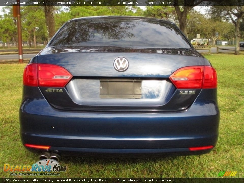 2012 Volkswagen Jetta SE Sedan Tempest Blue Metallic / Titan Black Photo #7