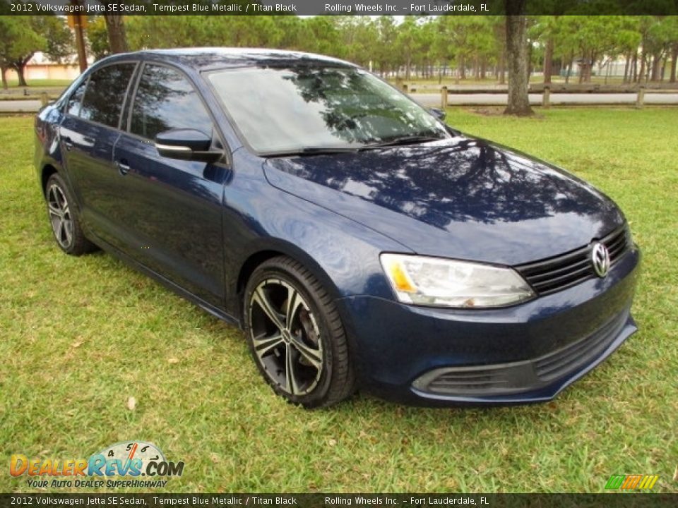 2012 Volkswagen Jetta SE Sedan Tempest Blue Metallic / Titan Black Photo #13