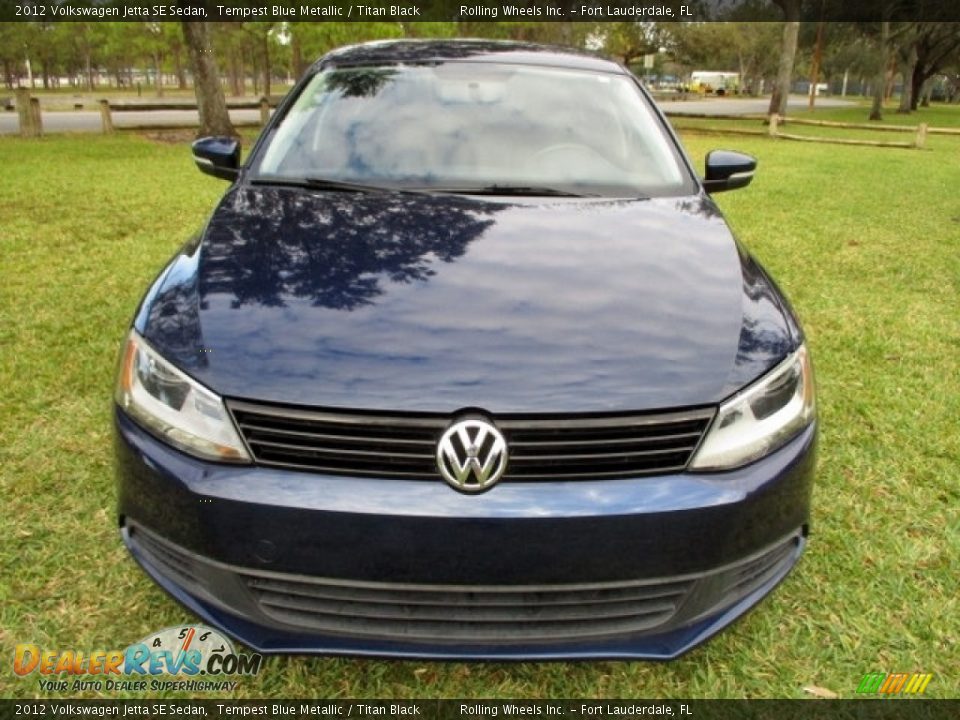 2012 Volkswagen Jetta SE Sedan Tempest Blue Metallic / Titan Black Photo #15
