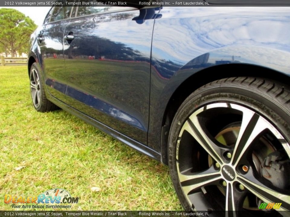 2012 Volkswagen Jetta SE Sedan Tempest Blue Metallic / Titan Black Photo #23