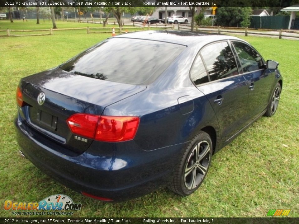 2012 Volkswagen Jetta SE Sedan Tempest Blue Metallic / Titan Black Photo #33