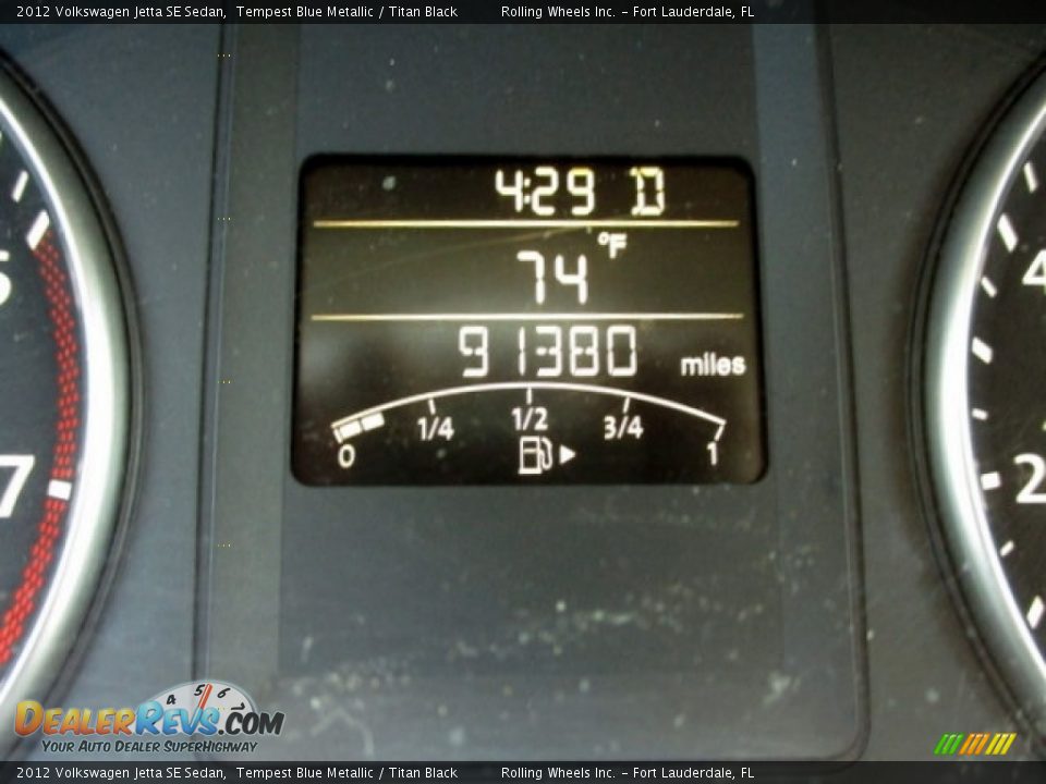 2012 Volkswagen Jetta SE Sedan Tempest Blue Metallic / Titan Black Photo #36