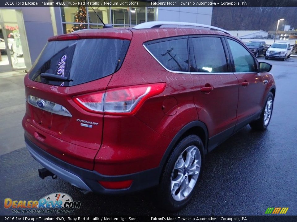 2016 Ford Escape Titanium 4WD Ruby Red Metallic / Medium Light Stone Photo #2