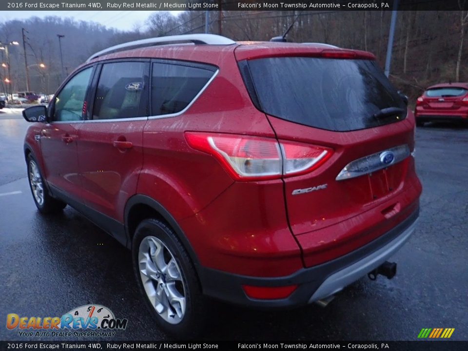 2016 Ford Escape Titanium 4WD Ruby Red Metallic / Medium Light Stone Photo #5