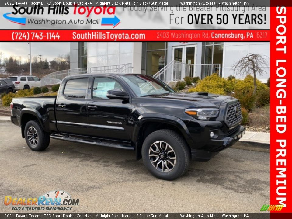 2021 Toyota Tacoma TRD Sport Double Cab 4x4 Midnight Black Metallic / Black/Gun Metal Photo #1