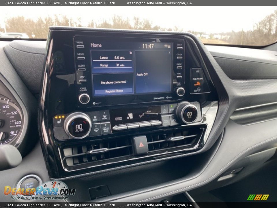 Controls of 2021 Toyota Highlander XSE AWD Photo #8