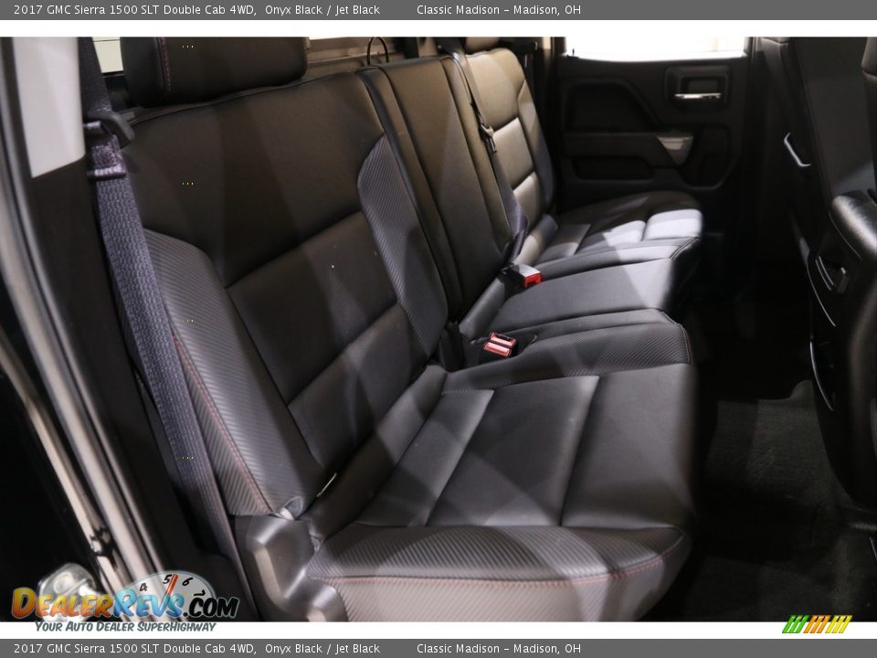 2017 GMC Sierra 1500 SLT Double Cab 4WD Onyx Black / Jet Black Photo #18