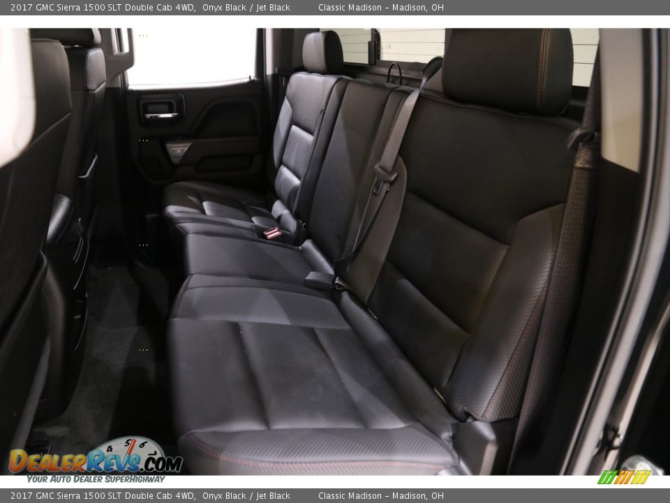 2017 GMC Sierra 1500 SLT Double Cab 4WD Onyx Black / Jet Black Photo #19