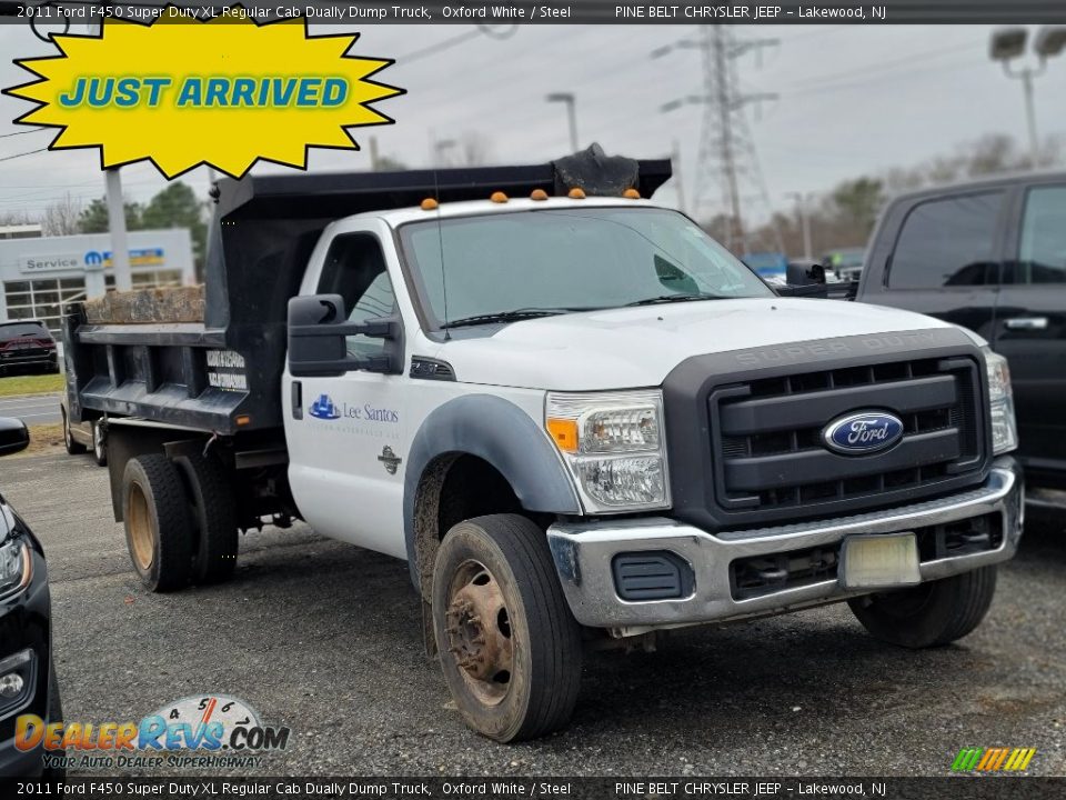 2011 Ford F450 Super Duty XL Regular Cab Dually Dump Truck Oxford White / Steel Photo #1