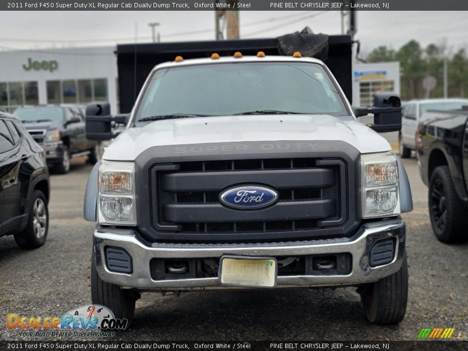 2011 Ford F450 Super Duty XL Regular Cab Dually Dump Truck Oxford White / Steel Photo #2