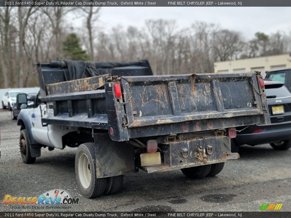 2011 Ford F450 Super Duty XL Regular Cab Dually Dump Truck Oxford White / Steel Photo #3