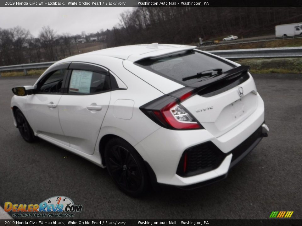 2019 Honda Civic EX Hatchback White Orchid Pearl / Black/Ivory Photo #11