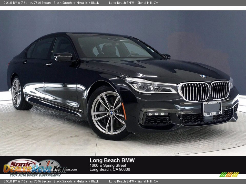 2018 BMW 7 Series 750i Sedan Black Sapphire Metallic / Black Photo #1