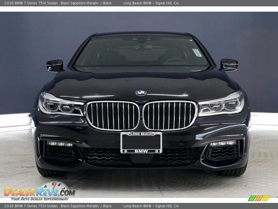 2018 BMW 7 Series 750i Sedan Black Sapphire Metallic / Black Photo #2