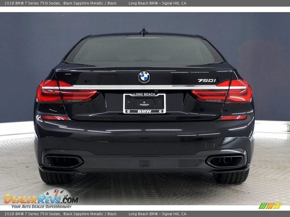 2018 BMW 7 Series 750i Sedan Black Sapphire Metallic / Black Photo #3