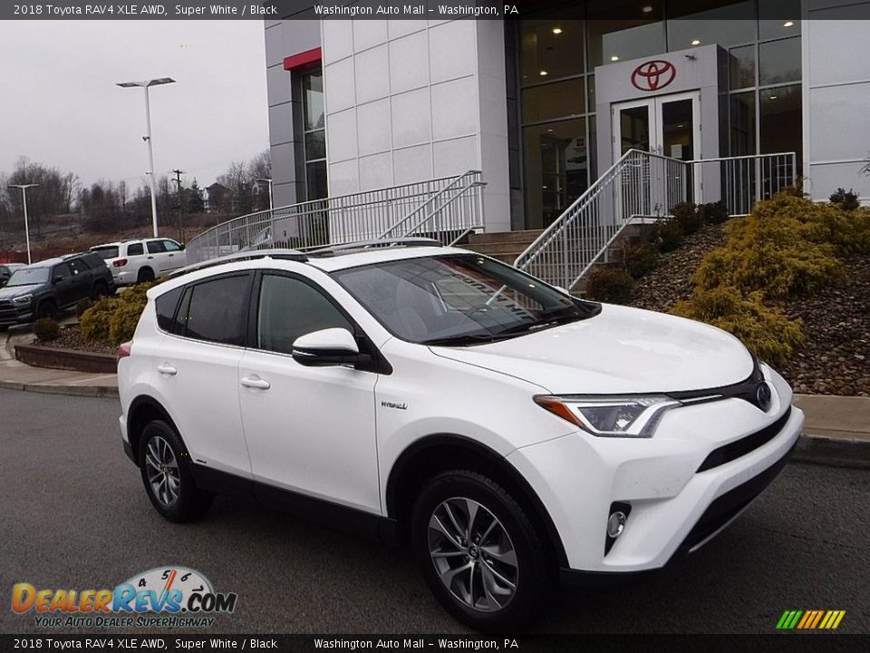 2018 Toyota RAV4 XLE AWD Super White / Black Photo #1