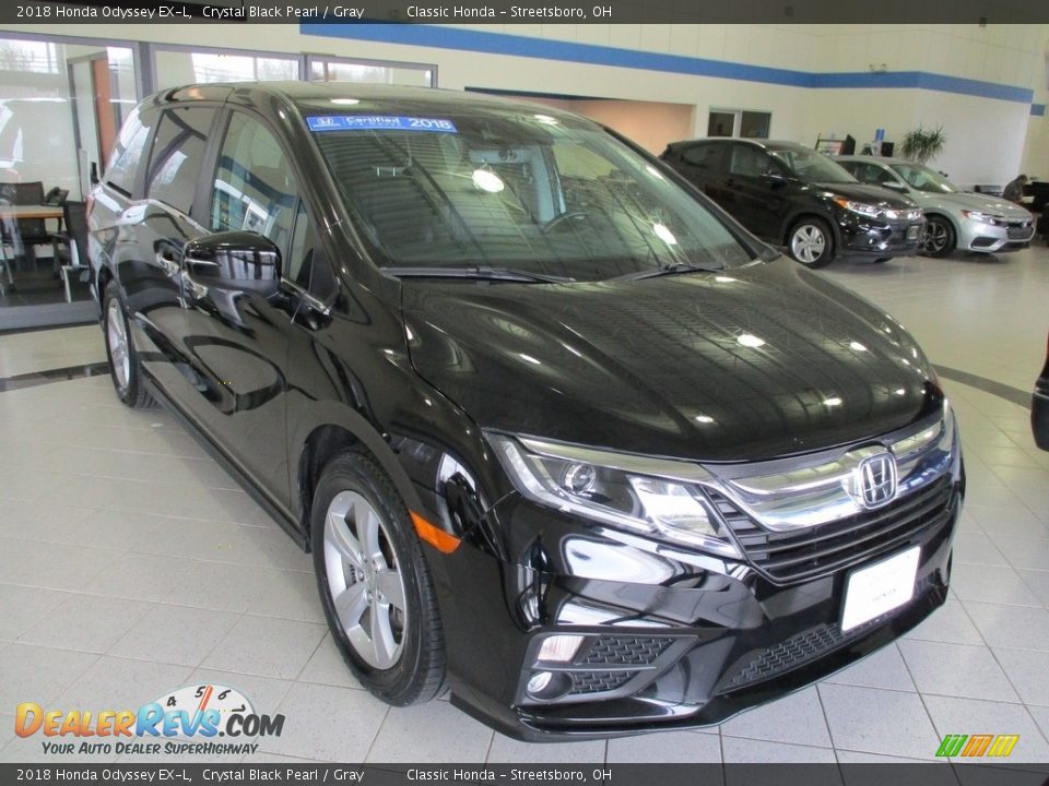 2018 Honda Odyssey EX-L Crystal Black Pearl / Gray Photo #3