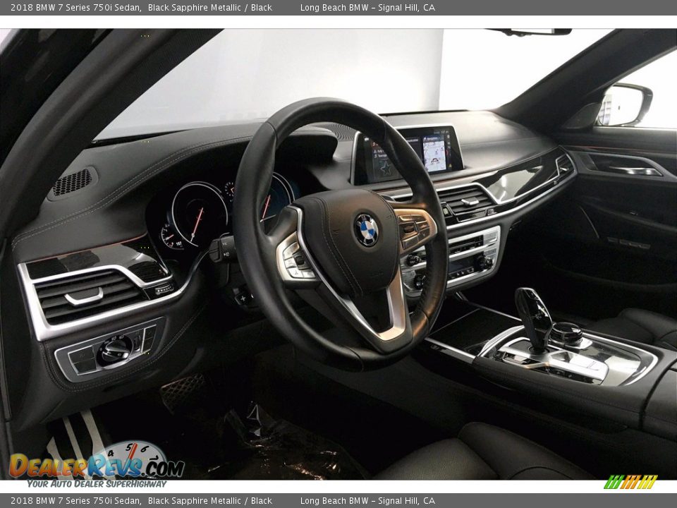 2018 BMW 7 Series 750i Sedan Black Sapphire Metallic / Black Photo #21