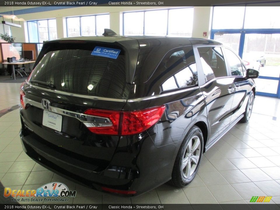 2018 Honda Odyssey EX-L Crystal Black Pearl / Gray Photo #7