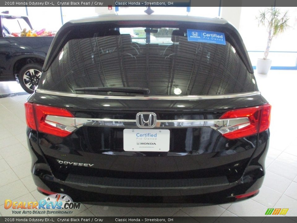 2018 Honda Odyssey EX-L Crystal Black Pearl / Gray Photo #8