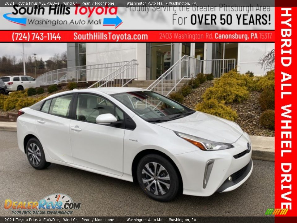 2021 Toyota Prius XLE AWD-e Wind Chill Pearl / Moonstone Photo #1