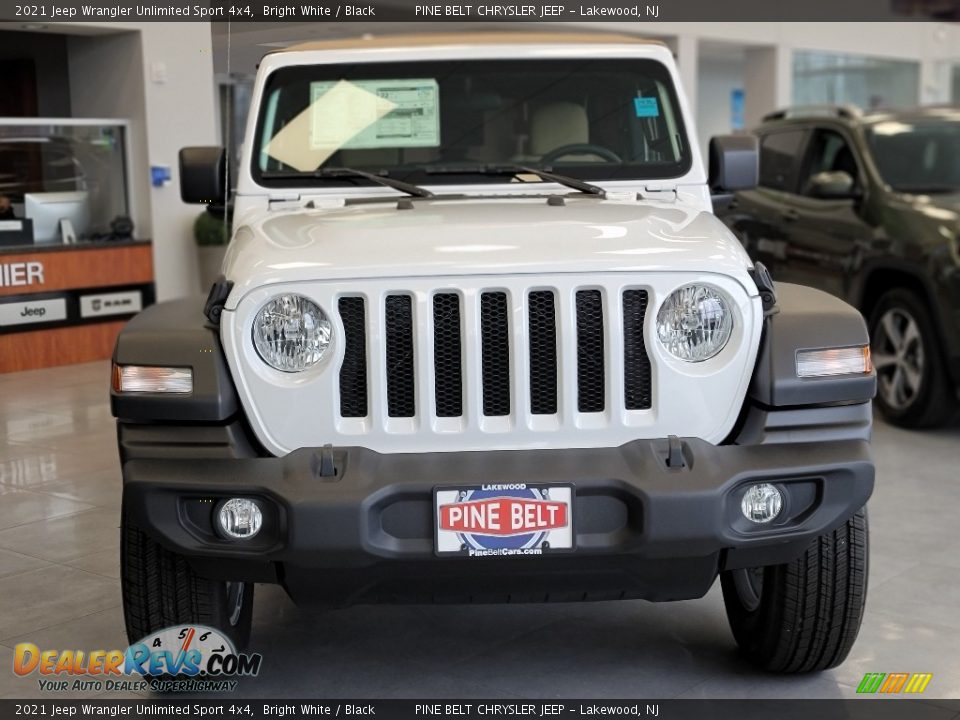 2021 Jeep Wrangler Unlimited Sport 4x4 Bright White / Black Photo #3