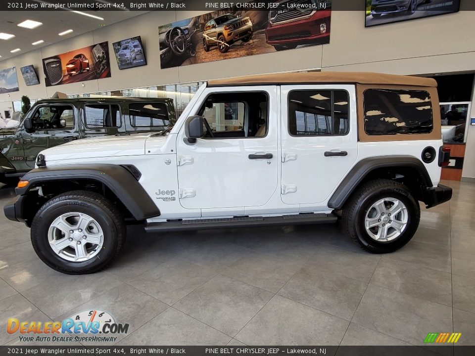 2021 Jeep Wrangler Unlimited Sport 4x4 Bright White / Black Photo #4