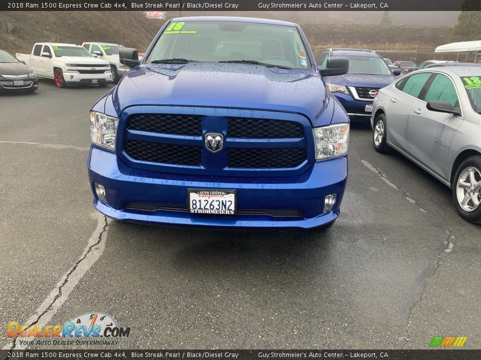 2018 Ram 1500 Express Crew Cab 4x4 Blue Streak Pearl / Black/Diesel Gray Photo #1