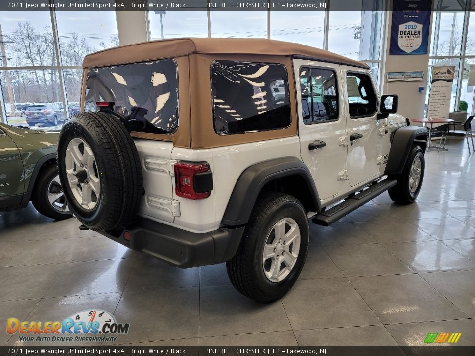 2021 Jeep Wrangler Unlimited Sport 4x4 Bright White / Black Photo #7